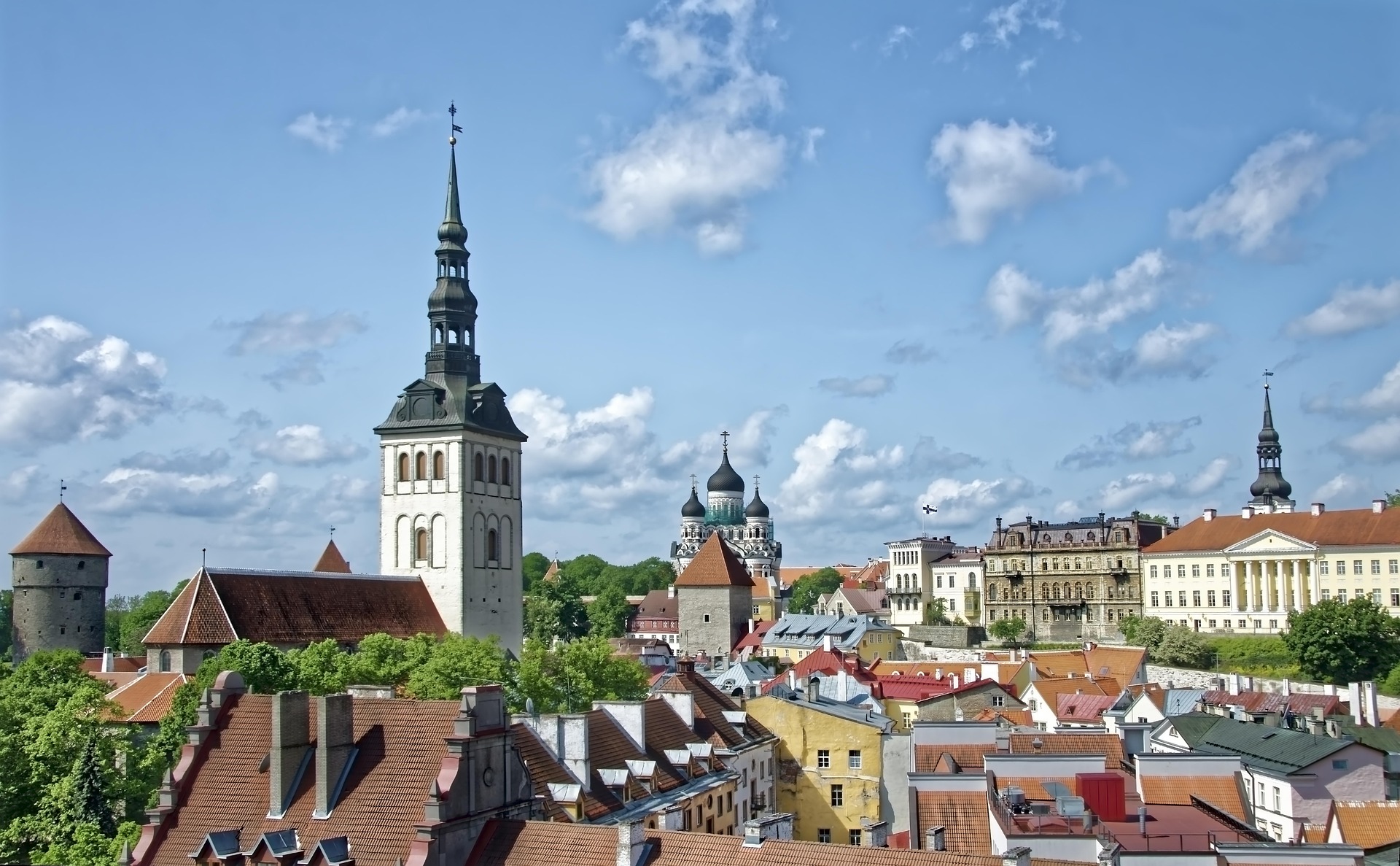 Rooftop photo of historic Tallinn, 