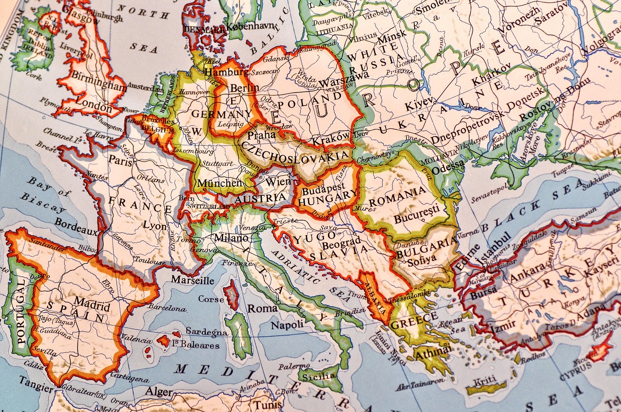 Europe, Countries, Map image, 