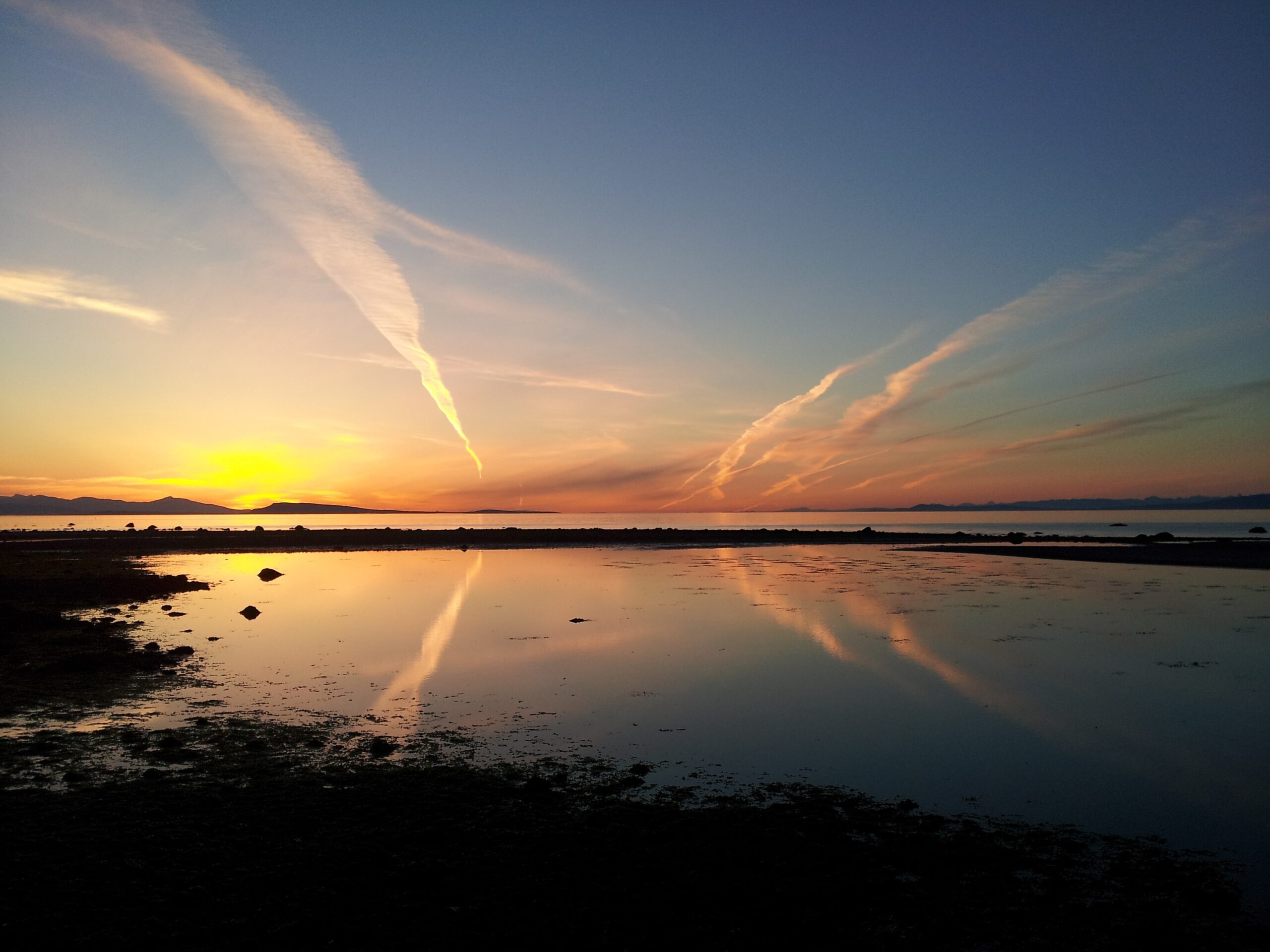 Sunset in Qualicum beach, 