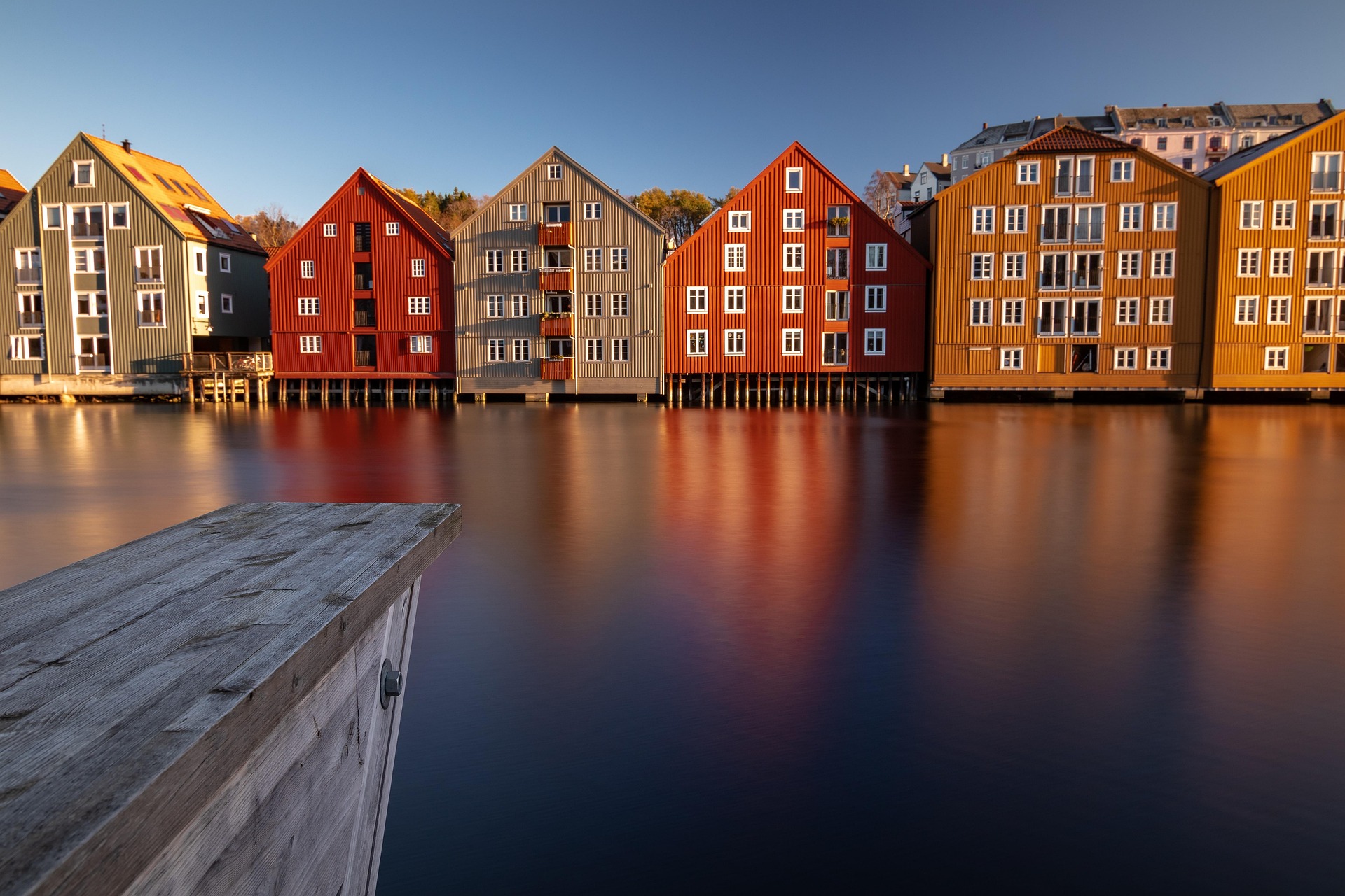 Houses in Trondheim, Norway, 